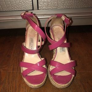 Jimmy Choo Patent Leather Wedges